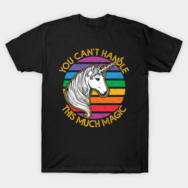 Funny Unicorn Full of Magic T-Shirt by RadStar